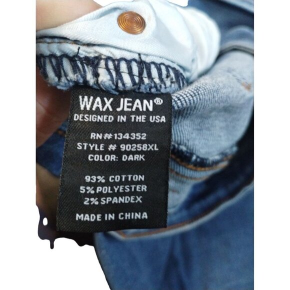 Women's Wax Jean Collection Distressed Denim Dark Wash Size 20 - Picture 12 of 16